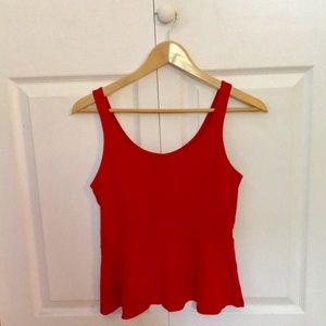 Express red peplum shirt